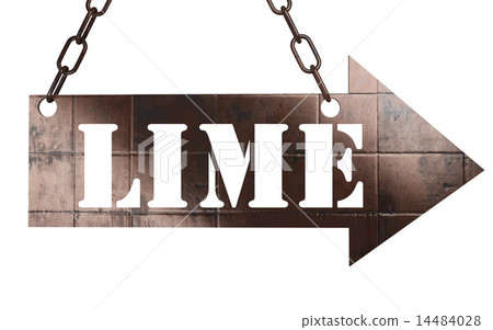 lime word on metal pointer lime word on metal pointer 14484028