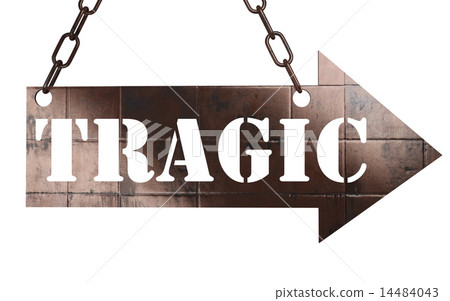 tragic word on metal pointer 14484043