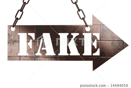 fake word on metal pointer fake word on metal pointer 14484058
