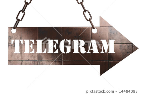 telegram word on metal pointer 14484085