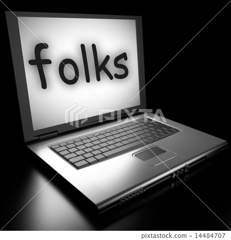 folks word on laptop 14484707