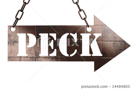 peck word on metal pointer 14484803