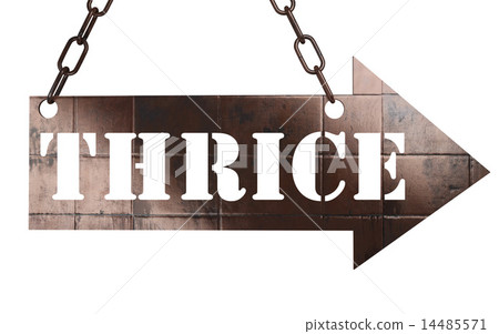 thrice word on metal pointer thrice word on metal pointer 14485571
