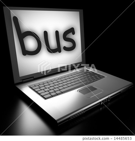 bus word on laptop bus word on laptop 14485653