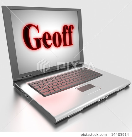 Geoff word on laptop Geoff word on laptop 14485914