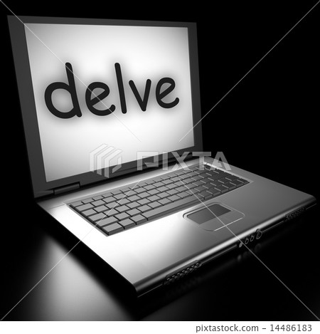 delve word on laptop 14486183