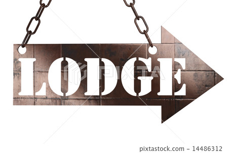 lodge word on metal pointer 14486312