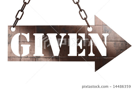 given word on metal pointer 14486359