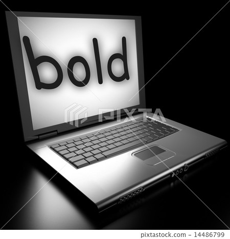 bold word on laptop bold word on laptop 14486799