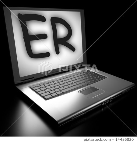 ER word on laptop 14486820