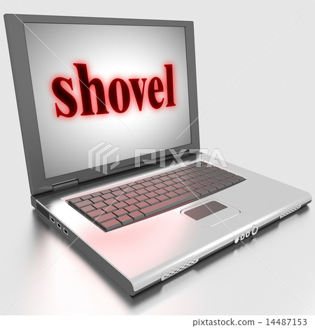 shovel word on laptop 14487153