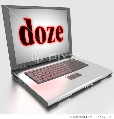 doze word on laptop 14487225