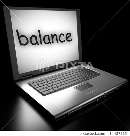 balance word on laptop 14487285