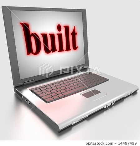 built word on laptop 14487489