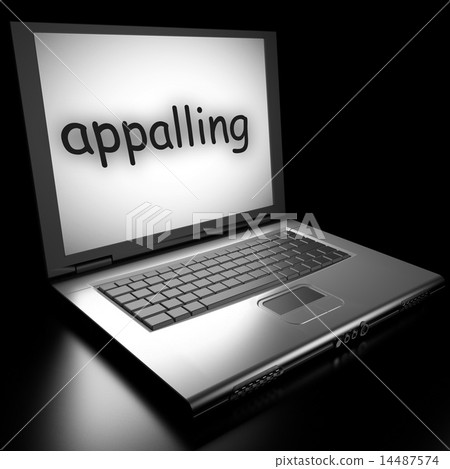 appalling word on laptop 14487574