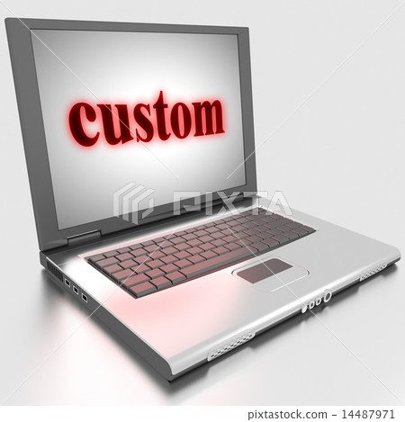 custom word on laptop 14487971