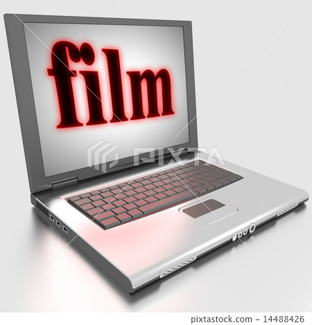 film word on laptop 14488426