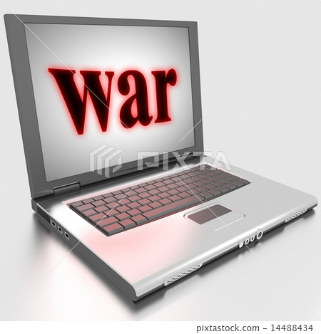 war word on laptop war word on laptop 14488434