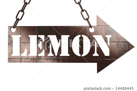 lemon word on metal pointer 14488445