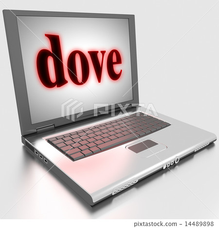 dove word on laptop 14489898