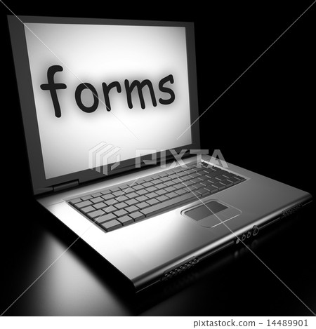 forms word on laptop 14489901