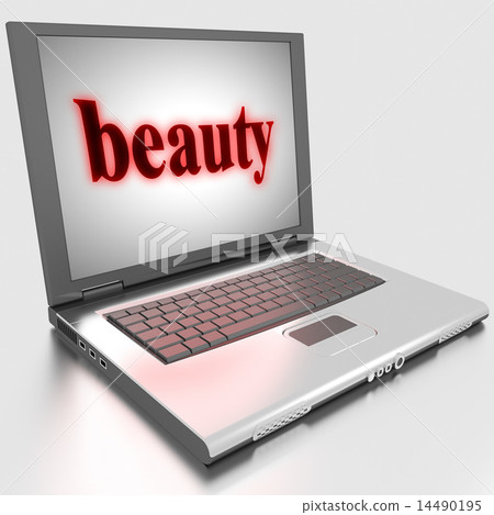 beauty word on laptop beauty word on laptop 14490195