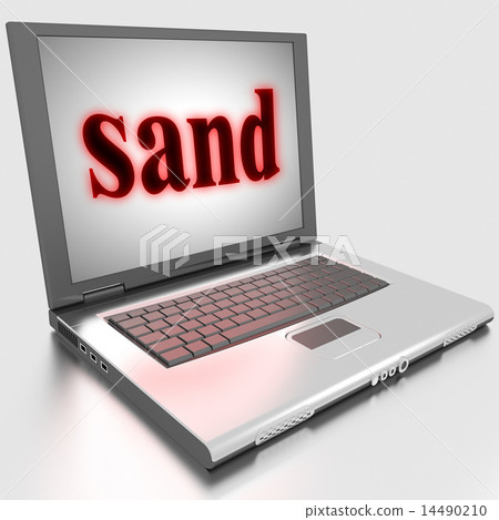 sand word on laptop sand word on laptop 14490210