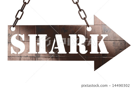 shark word on metal pointer shark word on metal pointer 14490302