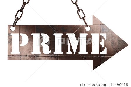 prime word on metal pointer 14490418