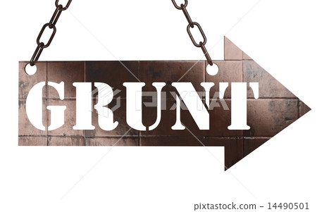 grunt word on metal pointer 14490501