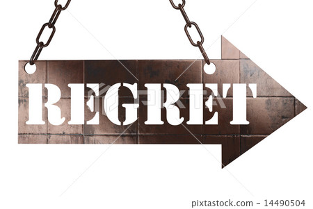 regret word on metal pointer regret word on metal pointer 14490504