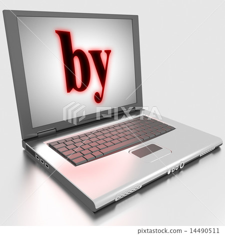 by word on laptop by word on laptop 14490511
