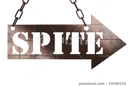 spite word on metal pointer 14490538