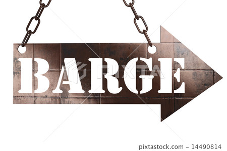 barge word on metal pointer 14490814