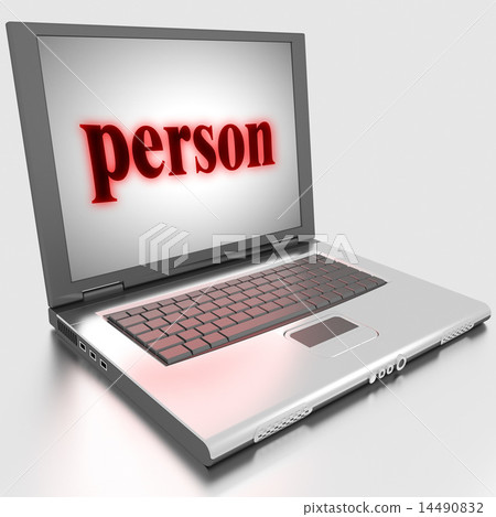 person word on laptop person word on laptop 14490832