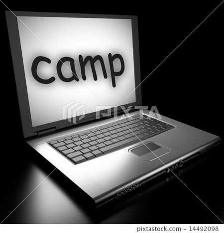 camp word on laptop 14492098