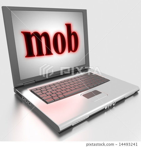mob word on laptop 14493241
