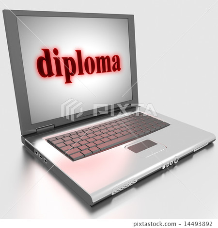 diploma word on laptop diploma word on laptop 14493892