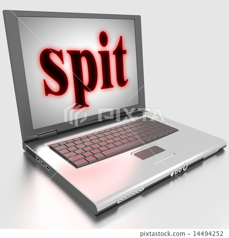 spit word on laptop 14494252