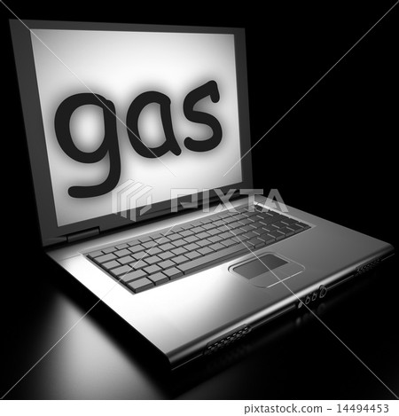 gas word on laptop 14494453