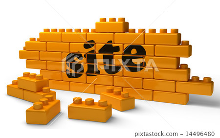 site word on yellow brick wall site word on yellow brick wall 14496480