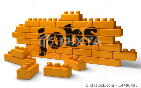 jobs word on yellow brick wall jobs word on yellow brick wall 14496483