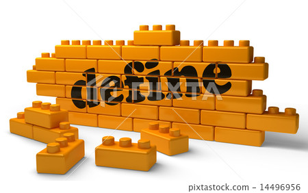 define word on yellow brick wall 14496956