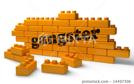 gangster word on yellow brick wall gangster word on yellow brick wall 14497306