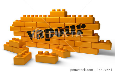 vapour word on yellow brick wall vapour word on yellow brick wall 14497661