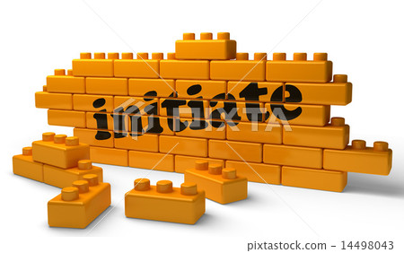 initiate word on yellow brick wall 14498043