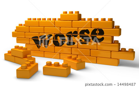worse word on yellow brick wall worse word on yellow brick wall 14498487
