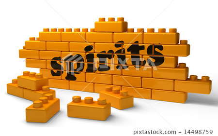 spirits word on yellow brick wall spirits word on yellow brick wall 14498759