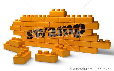 swamp word on yellow brick wall swamp word on yellow brick wall 14498762