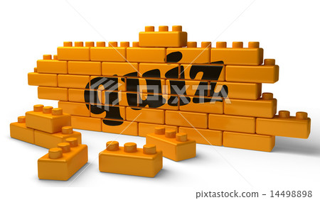 quiz word on yellow brick wall - Stock Illustration [14498898] - PIXTA